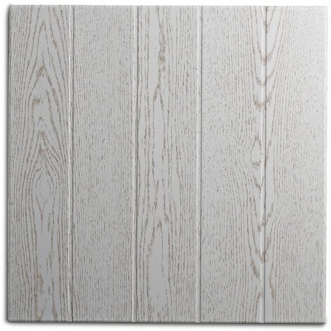 Dalle de plafond ATHEN 50x50cm, PS, effet bois-frêne blc
