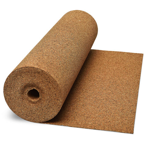 Decosa – Rouleau de liège aggloméré 8 m x 0,5 m x 2 mm – Épaisseur 2 mm – Surface couverte 24 m² – Isolation phonique et thermique