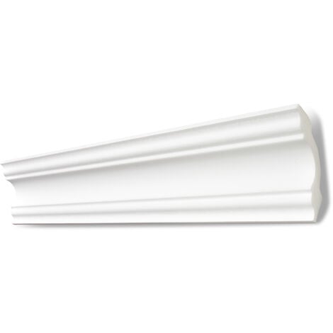 SAARPOR DECOSA Moulure A80 - polystyrène - blanc - 80 x 80 mm - long. 2 m - 5 pces (=10 m)