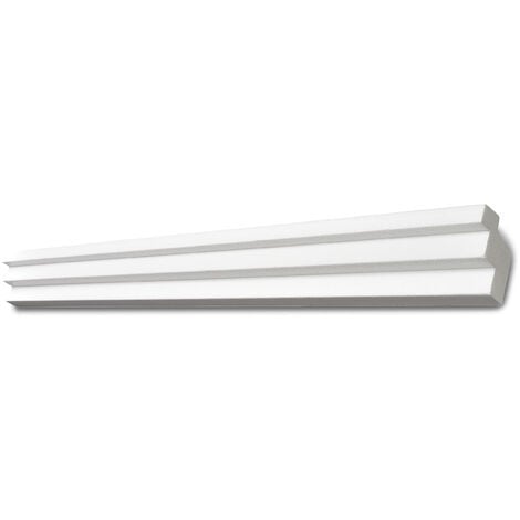 SAARPOR DECOSA Moulure pour ruban LED G36 (Kristine) - polystyrène - blanc - 38 x 48 mm - long. 2 m