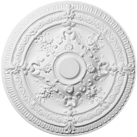 DECOSA Rosace Elena - Ø 66 cm - polystyrène - blanc - 1 pce
