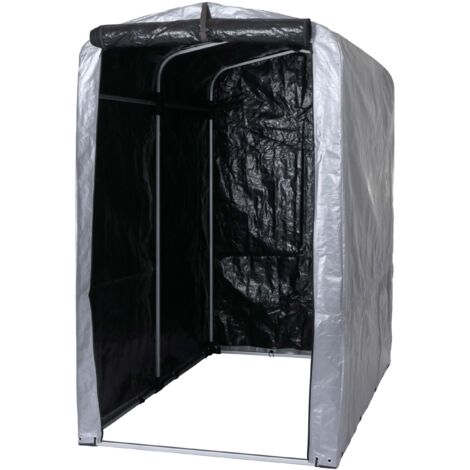 Décoshop26 – Abri de jardin en aluminium imperméable 201x121x201 cm – Protection UV – Accès facile 182 cm – 40005735