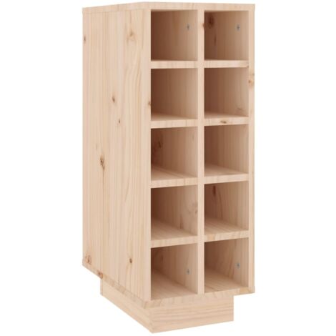 Décoshop26 – Armoire à vin en bois de pin massif 23 x 34 x 61 cm – Capacité jusqu'à 10 bouteilles – Cadre robuste – DEC024255 - VIN 23 X