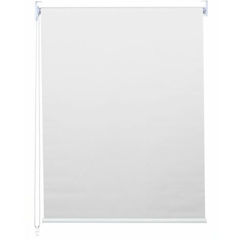Décoshop26 – Store enrouleur occultant 70x230cm – Protection solaire opaque blanc – Montage mural ou plafond – 40004453