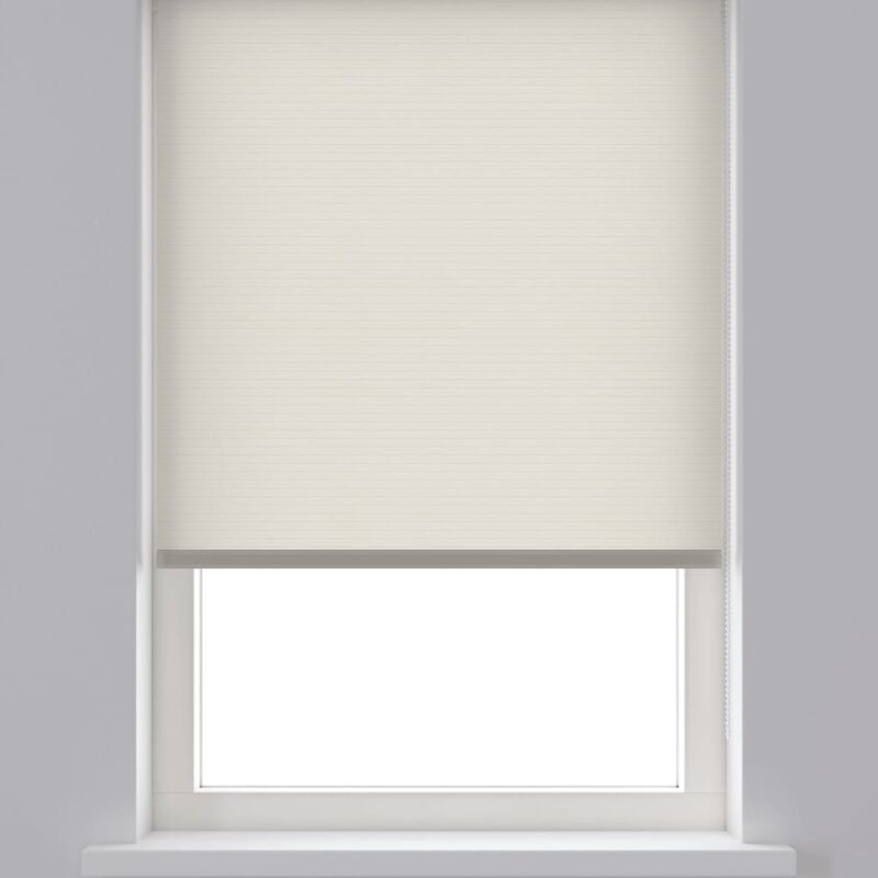 

Persiana enrollable translúcida blanco con patrón 120x190cm - Blanco - Decosol