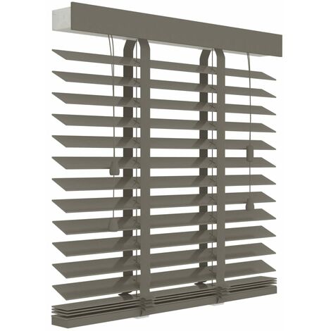 Decosol Persiana horizontal de madera 50 mm 100x130 cm gris topo