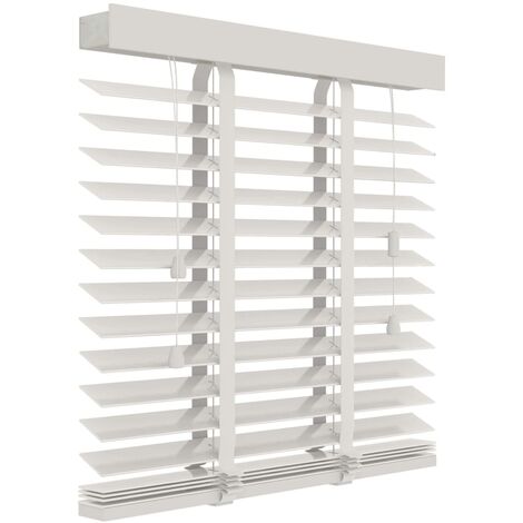 Decosol Persiana horizontal de madera 50 mm 100x180 cm blanco