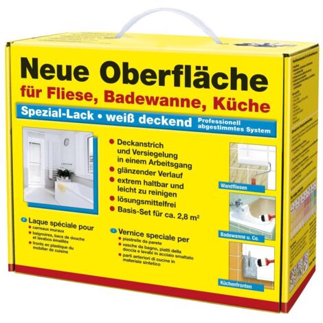 Decotric Neue Oberfläche Basis-Set für Fliese, Badewanne, Küche Lack