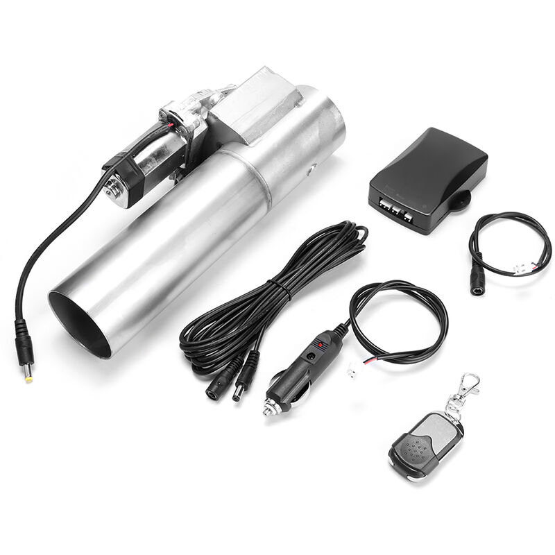 ZY - Eosnow Tuyau de descente d'échappement électrique en acier inoxydable, 2,5 pouces, découpe e, Valve découpée, télécommande