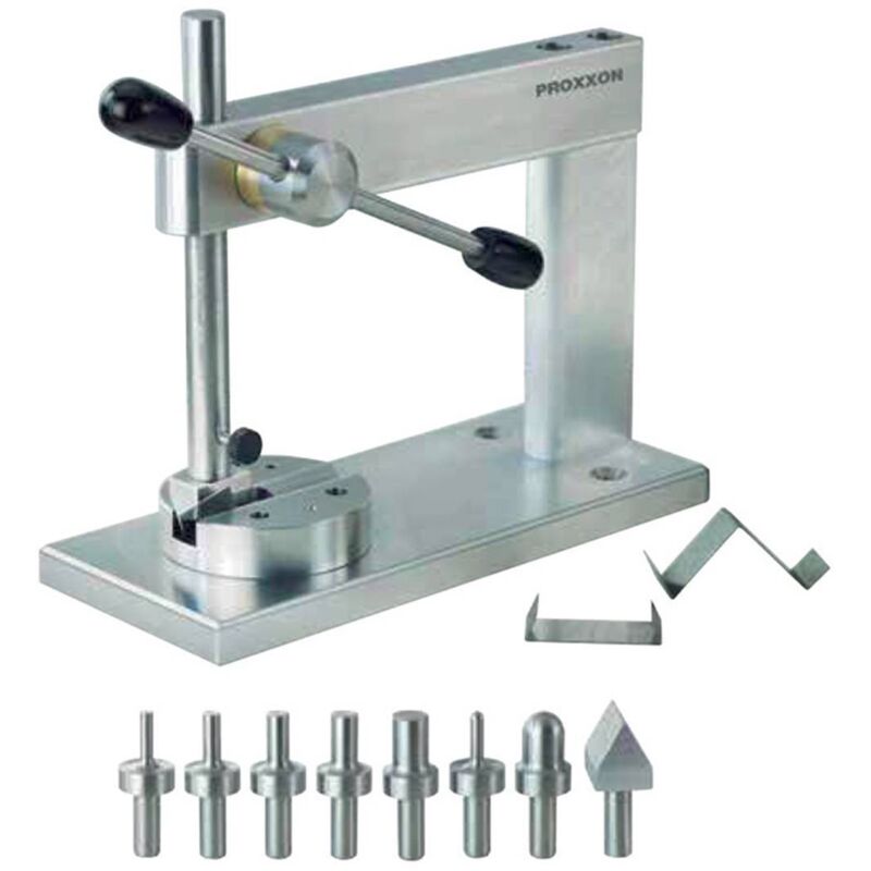 Micro press mp 120 - 5 poinçons cylindriques ø 3 à 8mm. Proxxon