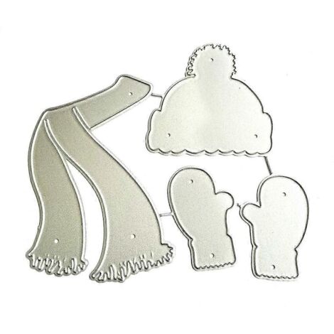 Découpe Métal Dies pour Chapeau Écharpe Gants - DIY Scrapbooking Album Papier