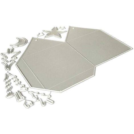 Découpe Métal Étoile Lune Arbre pour Scrapbooking DIY - Poinçon Décoratif Album Carte