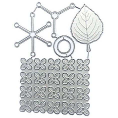 Découpe Métallique Feuille Fleur pour DIY Scrapbooking - Décoration de Cartes en Relief