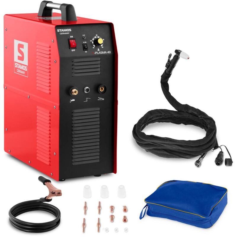 Stamos Welding - Decoupeur Plasma Poste Inverter Compresseur a Air Comprime Integre 40 a 230 v