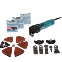 Découpeur Ponceur Multifonctions MAKITA 320W + Accessoires en Coffret MAK-PAC - TM3010CX3J