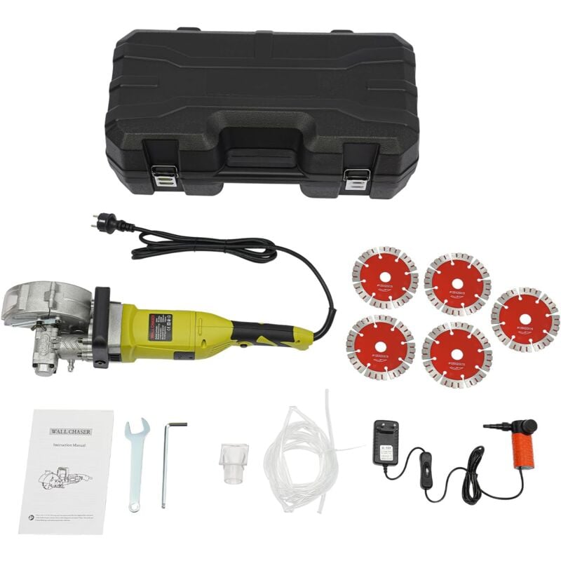 Decoupeuse de Cannelure de Mur Rainure Profondeur 37 mm Machine de Decoupe de Rainures Murales 4000 w 220 v Decoupeuse Electrique de Cannelure de