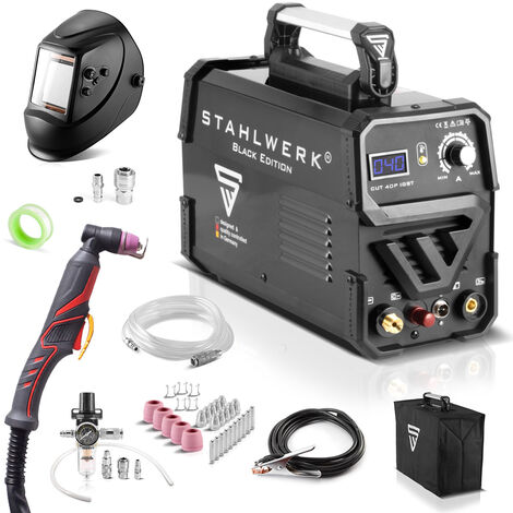 Découpeuse plasma STAHLWERK CUT 40 Pilot IGBT allumage pilote 10 mm équipement complet - schwarz