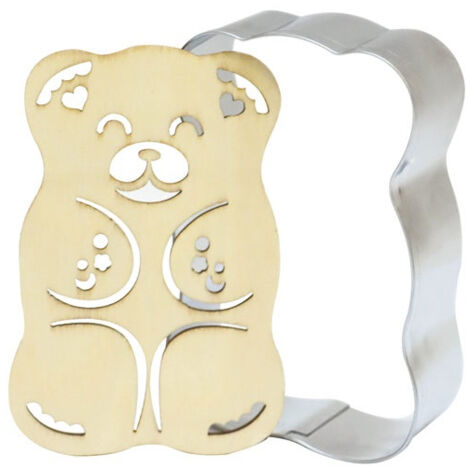Découpoir Embosseur Ourson Bois Créez Des Biscuits Oursons Parfaits Et Détaillés - Scrapcooking