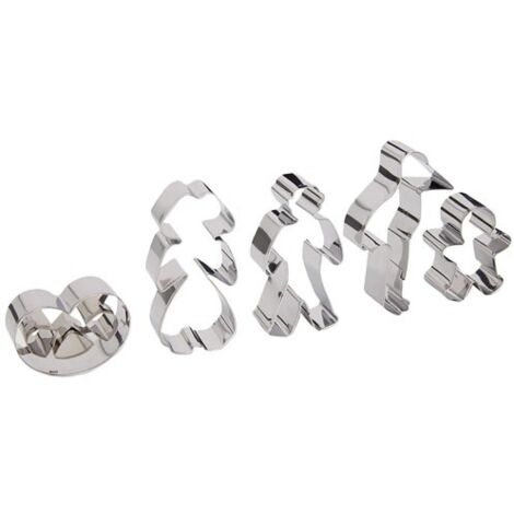 Découpoirs Bredele Alsace Inox, 5 Formes Assorties - Patisse