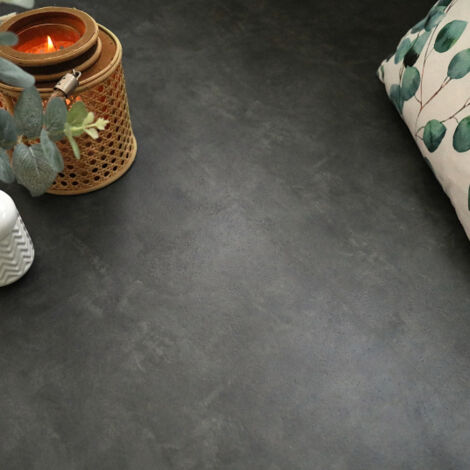 Décoweb – Dalle de sol PVC clipsable Click 5G – Béton anthracite – Surface 1,49 m² – Longueur 61 cm – Largeur 30,5 cm – Résistante à l'humidité