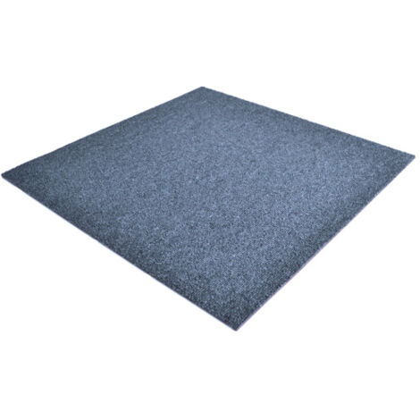 Décoweb – Dalle moquette bouclée 50 x 50 cm – Couleur bleu – Paquet de 20 dalles pour 5 m² – 100% polypropylène – Comportement au feu Bfl-s1
