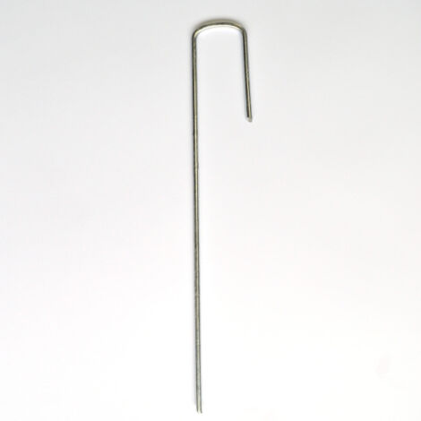Décoweb – Lot de 50 agrafes d'ancrage gazon synthétique 20 cm – Acier galvanisé anti-corrosion – Agrafes biseautées pour fixation efficace