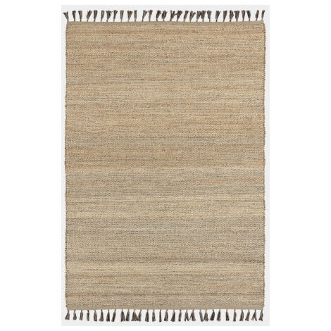 Décoweb – Tapis en jute et coton néo-ethnique marron 120 x 170 cm – Épaisseur 11 mm – Certifié Oeko-Tex Standard 100 – Tissage esthétique et confortable