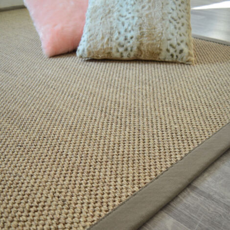 Décoweb – Tapis sisal Kidara orge – Dimensions 80 x 150 cm – Antidérapant et antistatique – Épaisseur 15 mm pour confort optimal