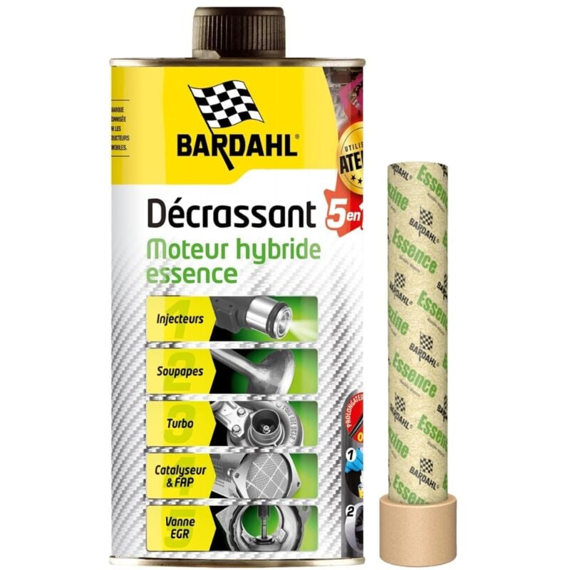 Bardahl - Décrassant moteur Hybride Essence 5 en 1 1L