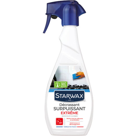 Starwax – Décrassant extrême multi-usages 500ml – Formule sans ammoniaque – Pour surfaces lavables – Élimine graisses et salissures tenaces
