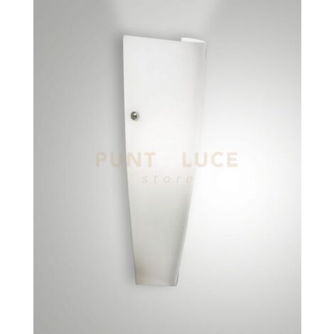 DEDALO APPLIQUE BIANCA IN VETRO SOFFIATO E METALLO 1 LUCE ATTACCO E27 IP20