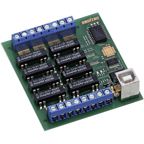 Deditec USB-RELAIS-8A USB-RELAIS-8A Ausgangsmodul USB   Anzahl Relais-Ausgänge: 8