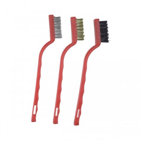 DEDRA 3er-Set Bürsten 175mm - Stahl, Nylon, Messing