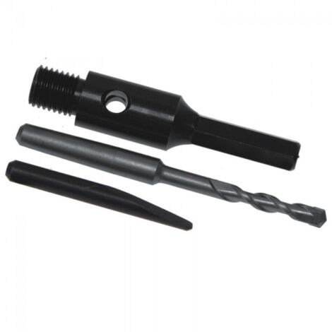 DEDRA - Adaptateur hexagonal, foret pilote 100 mm, chasse-goupille - Ensemble complet pour perçage de précision