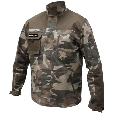 DEDRA Camo Arbeitssweatshirt – Baumwolle 240 g/m², 5 Taschen