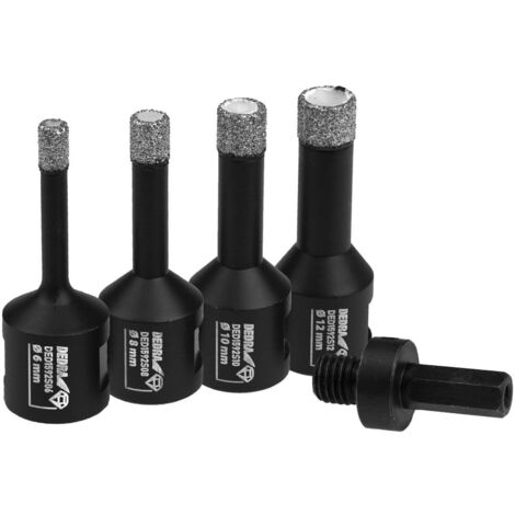 Dedra Couronnes Diamantées Vacuum Brazed Set 6-12 mm