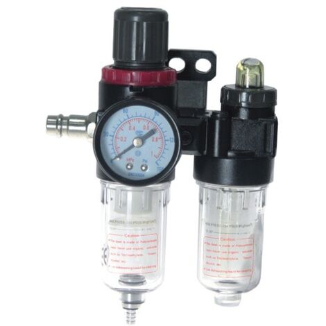 DEDRA - Filtro, regolatore e lubrificatore 1/4" per compressore