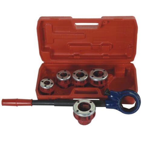 DEDRA - Gewindeschneider-Set 3/8", 1/2", 3/4", 1", 1-1/4"" - Profi-Werkzeugset