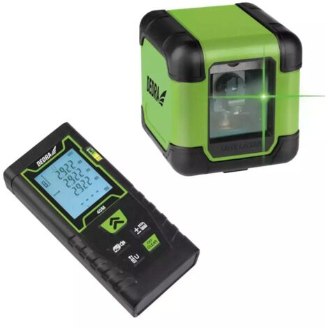 DEDRA - Laser croix verte + télémètre 40 m : un ensemble précis pour les bricoleurs