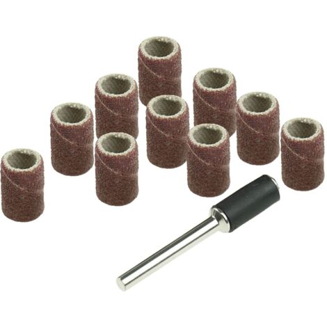 DEDRA Schleifbänder 6,3 mm K60/K120 – 11er-Set