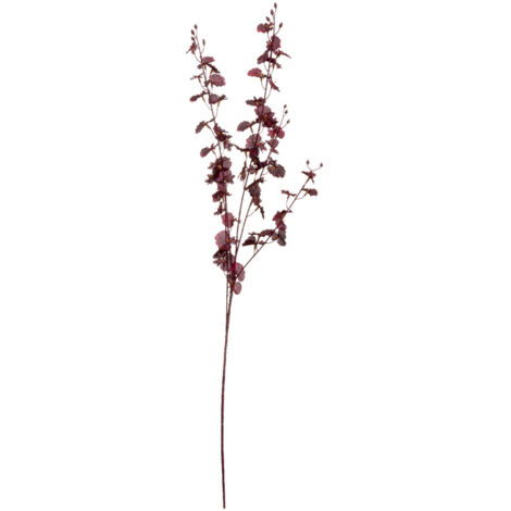Deep Orchid Spray Artificial Flower (Single Stem) - L20 x W20 x H91 cm - Burgundy