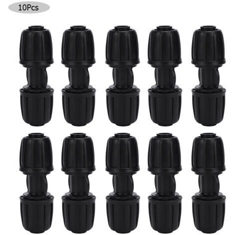 DEESSE SHOP-10 pièces connecteur d'eau droit raccord d'irrigation goutte à goutte de jardin pour tuyau PE 16mm