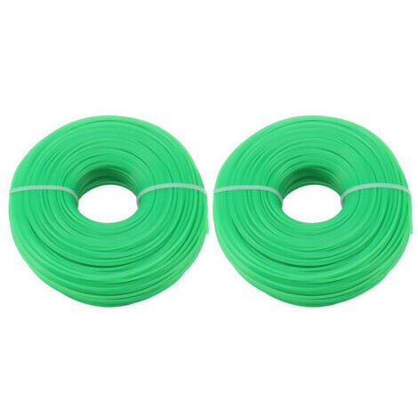 DEESSE SHOP-2 Pcs Herbe Strimmer Ligne Bobine Nylon pour Jardin Tondeuse lectrique 100 mètres 1.6mm Vert