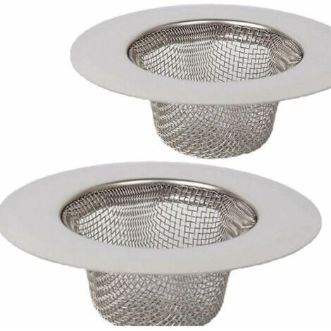 DEESSE SHOP-2 pièces en Acier Inoxydable Tamis,Mini Tamis d'évier,Filtre de Filtre de Drain d'évier d'acier Inoxydable,Tamis filtrant,Filtre pour évier de Douche, de Bain ou de Cuisine