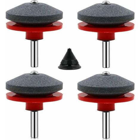 DEESSE SHOP - 4 Pièces Affûteuse de Lame de Tondeuse à Gazon Accessoires Universels d'Affûteuse de Tondeuse à Gazon pour Tondeuses à Gazon avec 1 Kit d'équilibrage de Lame,50 x 47mm