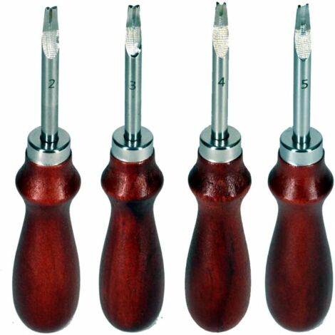 DEESSE SHOP - 4 pièces Edge Skiving, Edge Leather Beveler Craft Keen Edge Beveler Cutting Beveling Leather Skiver Tool for DIY (1,5 mm, 1,2 mm, 1,0 mm, 0,8 mm)