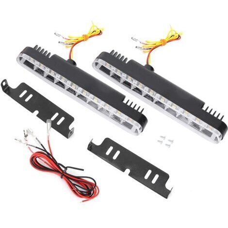 DEESSE SHOP-5050 30led Dual Colours Lights Daytime Drl Turn Lamp Universal pour la voiture