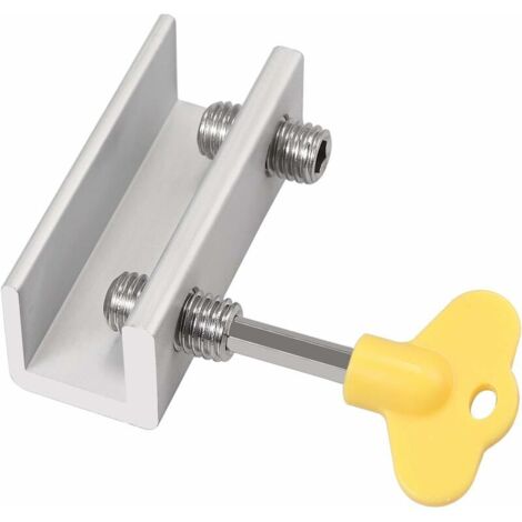 DEESSE SHOP - 6 pcs Réglable Boulon Fenêtre Coulissante Double Serrures En Alliage D'aluminium Double Trous Fenêtre Serrures Cadre De Porte Antivol Serrures De Sécurité avec Clé pour Bureau À Domicile