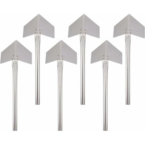 DEESSE SHOP - 6 Pièces Outil d'Angle en Béton pour Panneau de Gypse avec Truelle à Grattoir en Acier Inoxydable pour Outils de Plâtrage de Finition d'Angle Extérieur 24.5X9cm