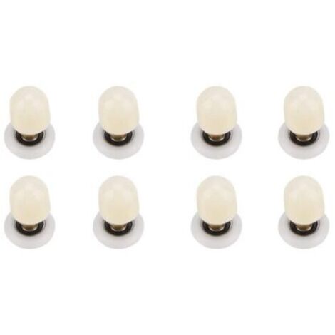DEESSE SHOP-8pcs Rouleaux De Porte De Douche Laiton ABS Porte Coulissante Kit Roue Salle De Bains Runners Durable Porte De Toilette Poulies Accessoire Matériel Outil(27mm)
